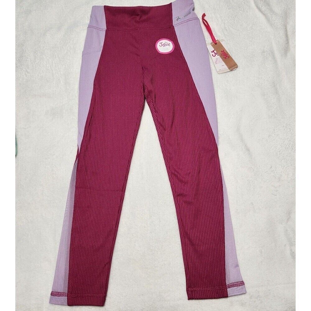Justice Leggings For Girls Medium (10) Color Raspberry Radiance - Picture 9 of 16